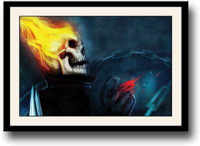 Ghostrider Fine Art Print(10 inch X 14 inch, Framed)