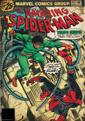 

Spider-man action poster (Officially Licensed) Paper Print(36 inch X 24 inch, Rolled)