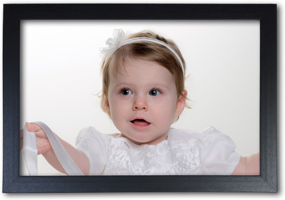 

Cute Smiling Girl Poster with Frame Paper Print(14 inch X 20 inch, Streched)