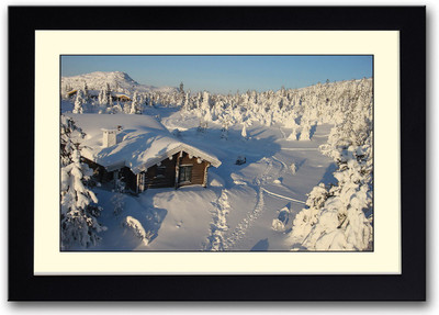 

Snow Covered House Fine Art Print(14 inch X 20 inch, Framed)