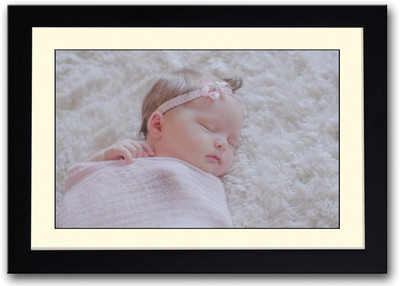 

Baby With A Pink Hair Band Fine Art Print(14 inch X 20 inch, Framed)