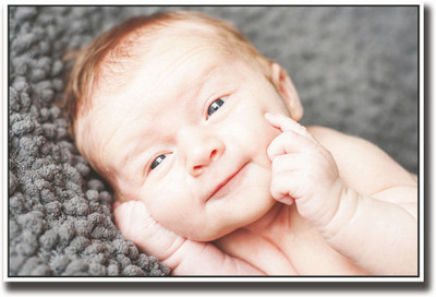 

Cute newborn baby looking Fine Art Print(12 inch X 18 inch, Rolled)