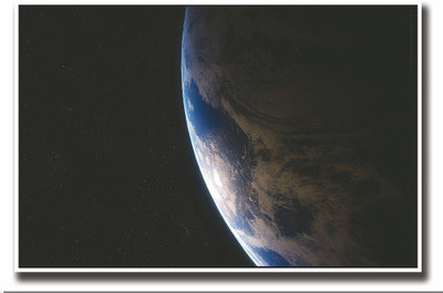 

Posterhouzz Earth and stars Fine Art Print(12 inch X 18 inch, Rolled)