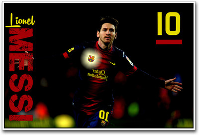

Lionel Messi Football Photographic Paper(12 inch X 18 inch)