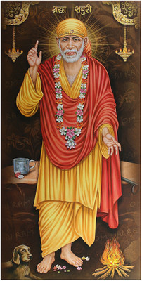

Bm Traders Textured Work Sai Baba Fine Print Unframed Rolled Wall Poster (20 X 40 Inches) Fine Art Print(40 inch X 20 inch)