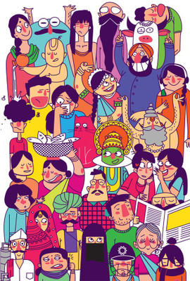 

Faces Colorful Fine Art Print(30 inch X 20 inch, Rolled)