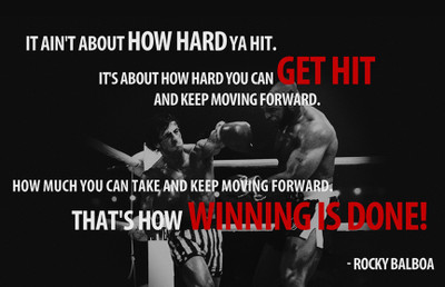

Posterhouzz Poster rocky balboa doesn't matter how hard you hit Paper Print(12 inch X 18 inch, Rolled)