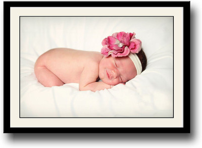 

Baby smiling and sleeping Fine Art Print(10 inch X 14 inch, Framed)