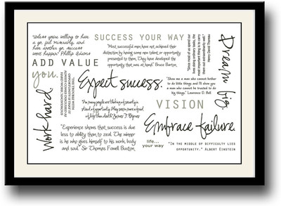 

Motivational Quotes Fine Art Print(10 inch X 14 inch, Framed)