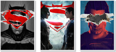 

Batman vs Superman Dawn of Justice - Pack of 3 Paper Print(19 inch X 13 inch, Rolled)