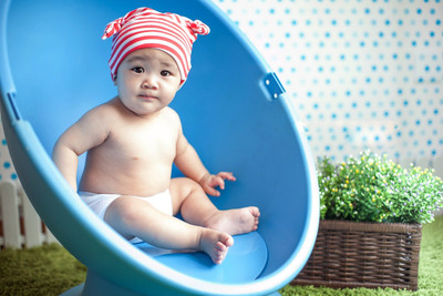 

Child's Love - Cute Baby with Red Hat Paper Print(12 inch X 18 inch, Streched)
