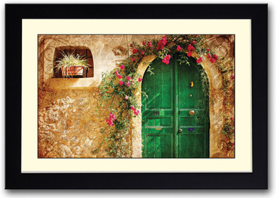 

Old House green door Fine Art Print(14 inch X 20 inch, Framed)