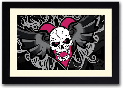

Skull With Wings Fine Art Print(14 inch X 20 inch, Framed)