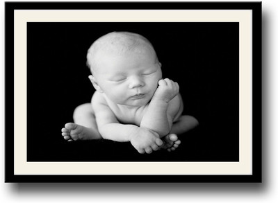 

Cute baby in black background Fine Art Print(10 inch X 14 inch, Framed)