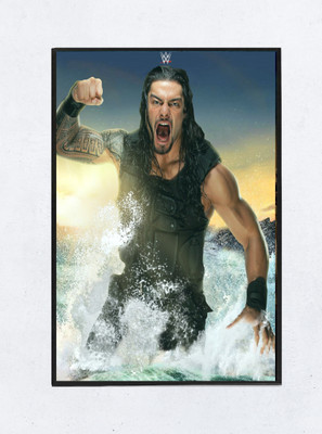 WWE Roman Regins Ver1 Collection 006 Paper Print(18 inch X 12 inch, Framed)
