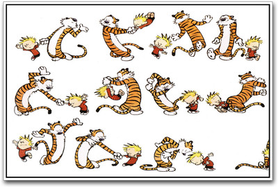 

Calvin and Hobbes Dancing Paper Print(12 inch X 18 inch)