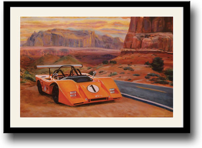 

Orange super car artistic Fine Art Print(10 inch X 14 inch, Framed)