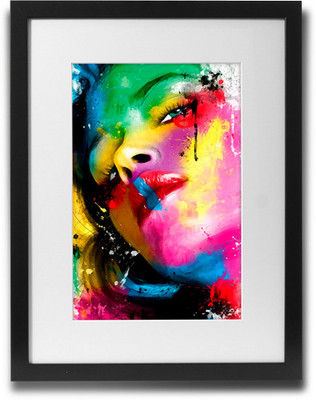 

Shaildha's Water Colour Painting Print of Girl With Attitude Abstract Fine Art Print(11 inch X 9 inch)