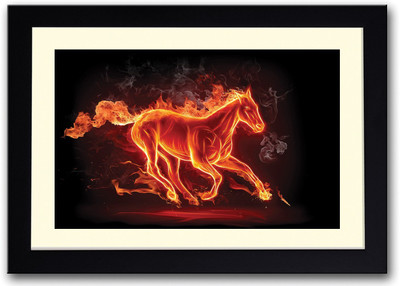 

Horse In Flames Fine Art Print(14 inch X 20 inch, Framed)