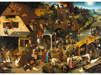 

Old Masters Collection - The Blue Cloak by Pieter Bruegel the Elder - Medium Size Ready To Frame Rolled Digital Art Print On Photographic Paper(24 inch X 18 inch, Rolled)