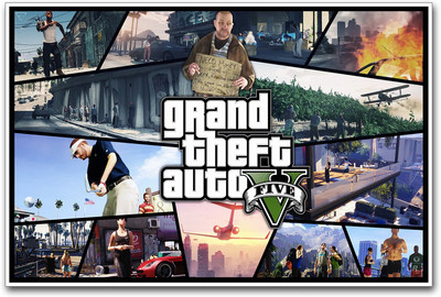 

Grand theft Auto 5 Paper Print(12 inch X 18 inch)