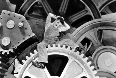 

Charlie Chaplin Modern Times Paper Print(13 inch X 19 inch, Rolled)