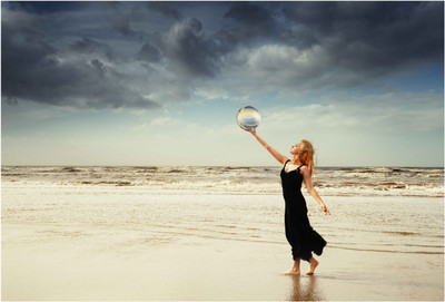 

Globe on Girl Hand Wallpaper Paper Print(13 inch X 19 inch, Rolled)