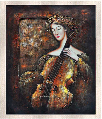 

Posterhouzz Frameless Violen Lady Painting Fine Art Print Poster Fine Art Print(18 inch X 12 inch, Rolled)