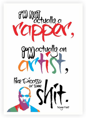 

I'm not actually a Rapper Kanye West Rapper Quotes Poster Paper Print(16.5 inch X 11.5 inch)