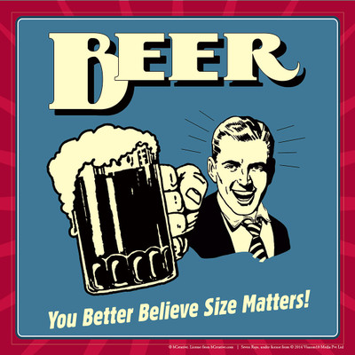 

bCreative Beer You Better Believe Size Matters! (Officially Licensed) Paper Print(12 inch X 12 inch)