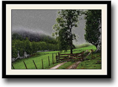 

Artistic green field Fine Art Print(10 inch X 14 inch, Framed)