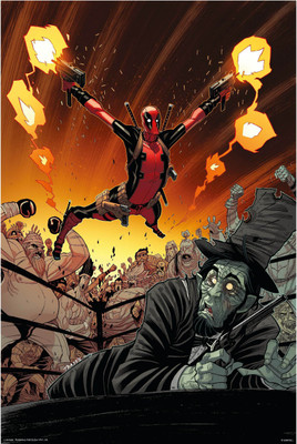 

Deadpool in the ring (Officially Licensed) poster Paper Print(18 inch X 12 inch, Rolled)