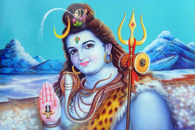 

Divine Shiva Blessings Paper Print(12 inch X 18 inch, Rolled)