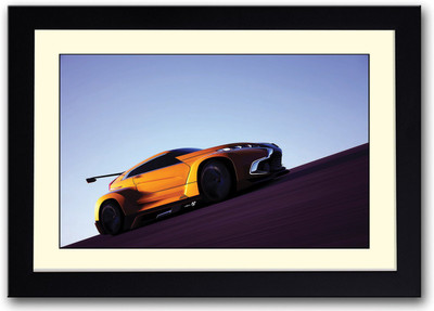

Yellow Sports Car Fine Art Print(14 inch X 20 inch, Framed)