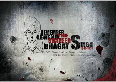

Posterhouzz Great Legend Bhagat Singh Paper Print(12 inch X 18 inch, Rolled)