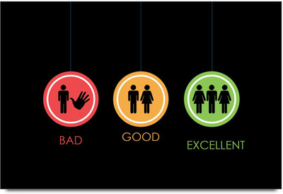 58% OFF on Bad Good Excellent Poster Paper Print(12 inch X 18 inch)