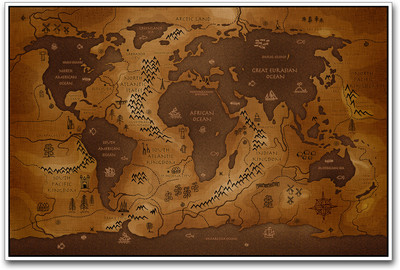 

Ancient World Map Paper Print(12 inch X 18 inch)