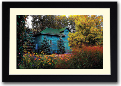 

Beautiful house in forest Fine Art Print(14 inch X 20 inch, Framed)
