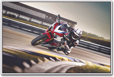 

Bike Cornering Paper Print(12 inch X 18 inch)