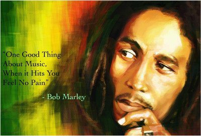 

Bob Marley Music Quotes Photographic Paper(13 inch X 19 inch, Rolled)