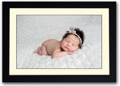 

Baby With Brown Rose Band Fine Art Print(14 inch X 20 inch, Framed)