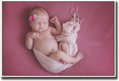 

Cute Baby sleeping on a pink carpet Fine Art Print(12 inch X 18 inch, Rolled)