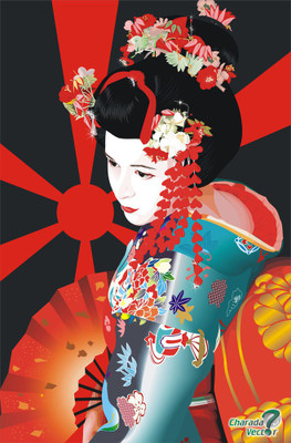 

Tallenge - Funky Asian Art - Geisha - Unframed Poster Paper Print(11.6 inch X 16.5 inch, Rolled)