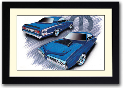 artistic car Fine Art Print(14 inch X 20 inch, Framed)