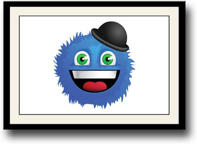 

Furry Cartoon with Hat Fine Art Print(10 inch X 14 inch, Framed)