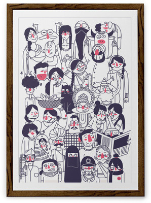 

Faces Fine Art Print(36 inch X 24 inch, Framed)