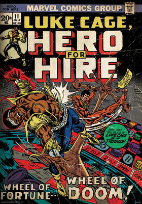 

Luke Cage -wheel of doom poster (Officially Licensed) Paper Print(36 inch X 24 inch, Rolled)