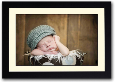 

Baby With Grey Hat Fine Art Print(14 inch X 20 inch, Framed)