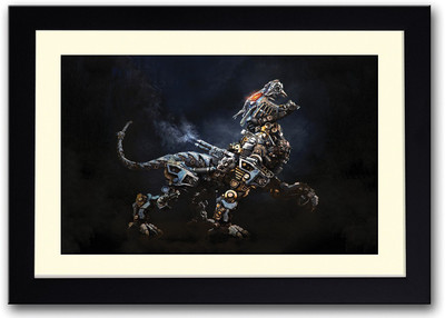 

Metal Transformer Lion Fine Art Print(14 inch X 20 inch, Framed)