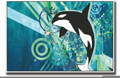 

Posterhouzz Girl and Dolphin artistic Fine Art Print(12 inch X 18 inch, Rolled)